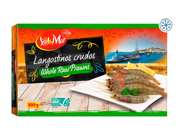 Sol & Mar Langostinos Crudos Whole Raw Prawns