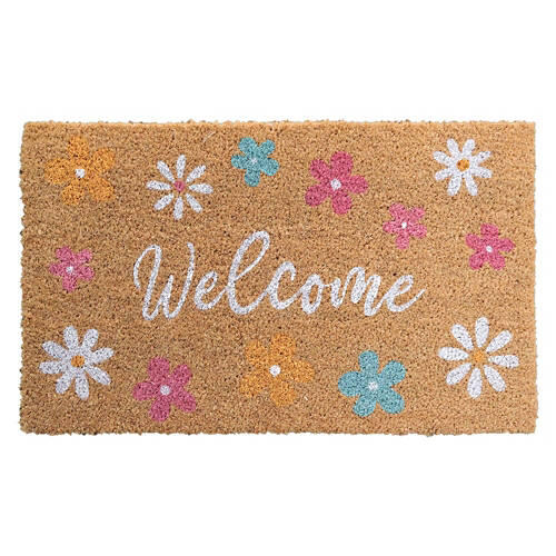 18" x 30" Spring Coir Mat - Welcome Flowers