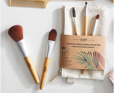 Essential Make Up Brush Collection with Bamboo Handles 5pc