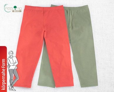 GREEN FEELING BIO Damen-Leggings/-Caprihose, Baumwolle (Bio)