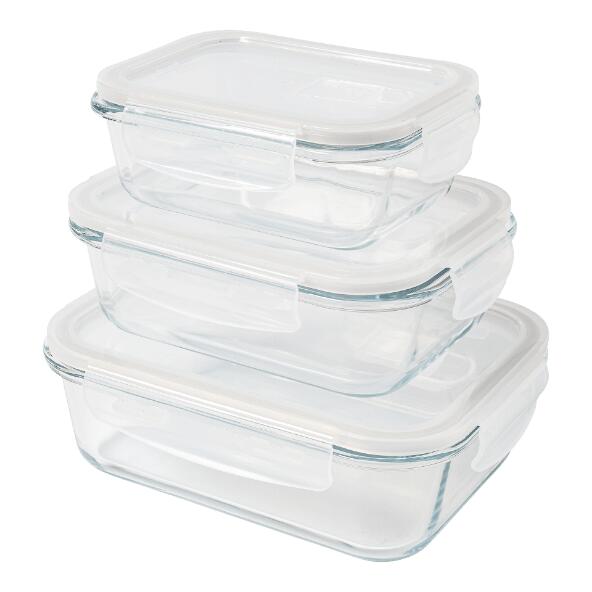 CROFTON(R) 				Frischhaltedosen aus Glas, 3 St.