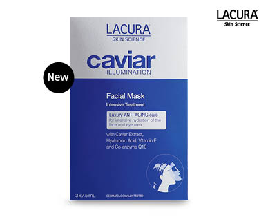 Lacura Caviar Illumination Intensive Treatment Facial Masks 3 x 7.5ml