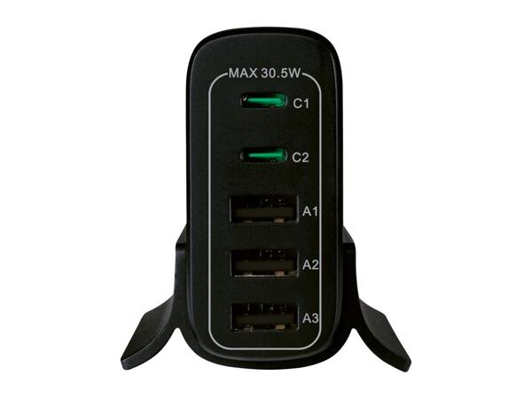 Black USB Charging Hub