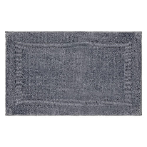 20" x 32" Knitted Memory Foam Bath Rug - Gray Border