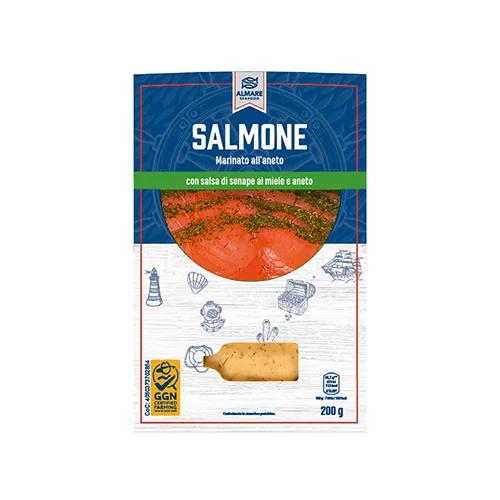 ALMARE SEAFOOD Saumon mariné, sauce au miel et à la moutarde