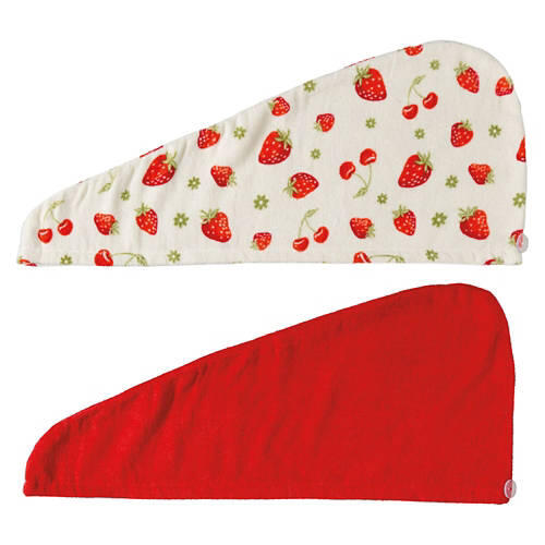 2 Pack Holiday Hair Towels - Fruit