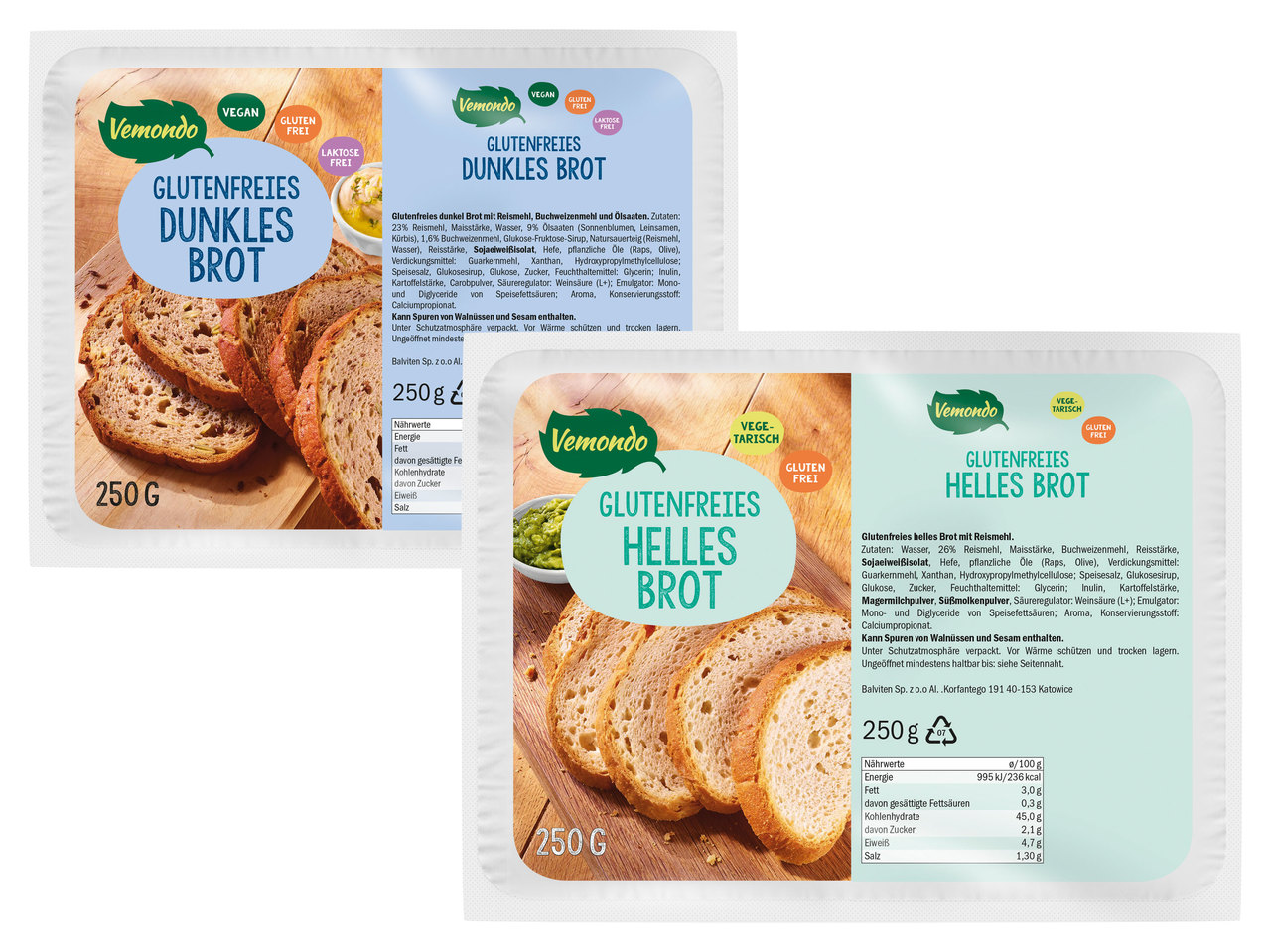 VEMONDO Glutenfreies Brot