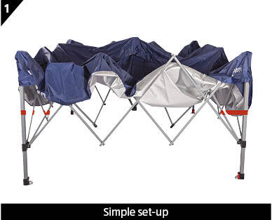 Central Locking Gazebo – Blue