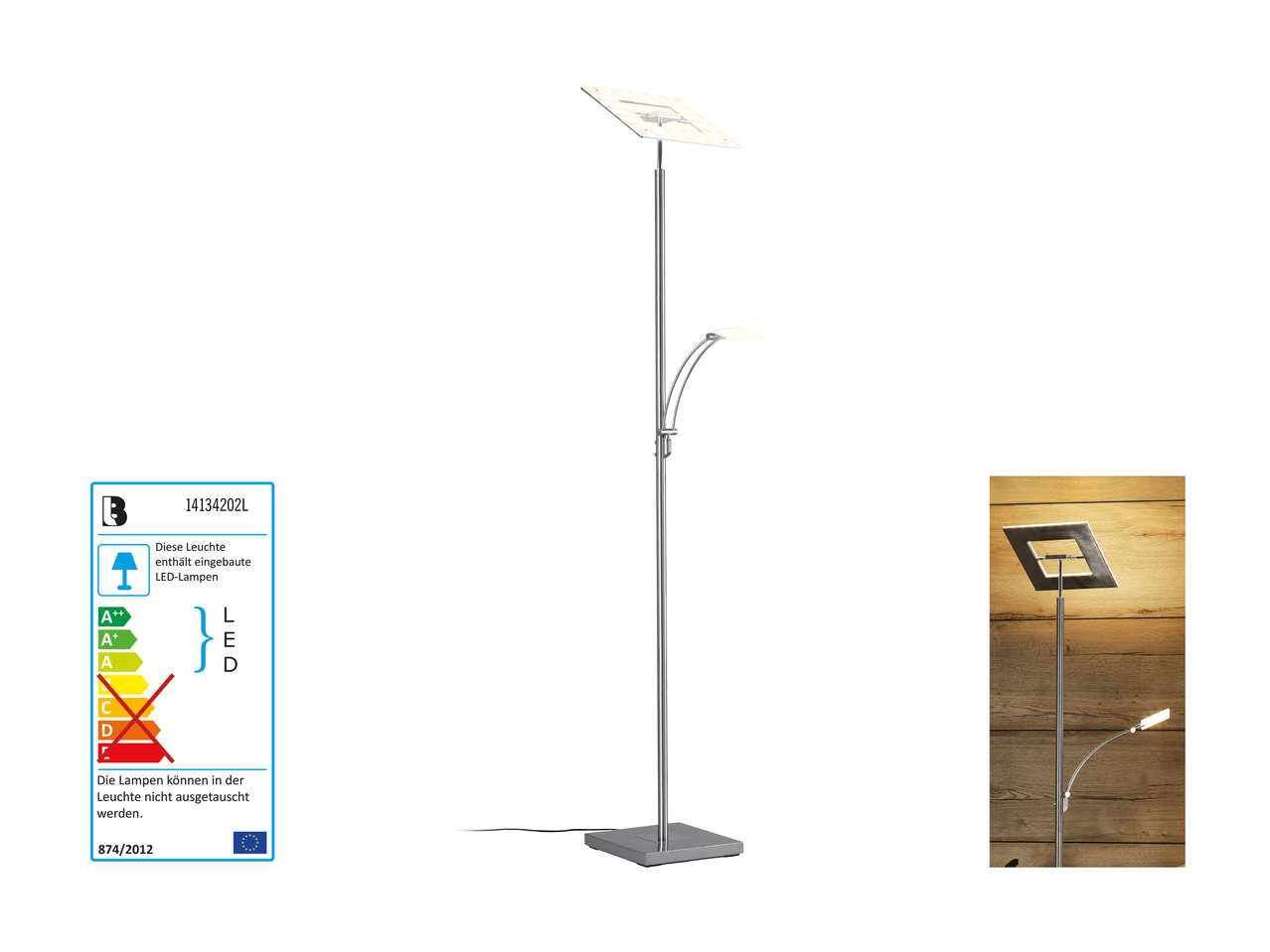 Lampadaire vasque à LED