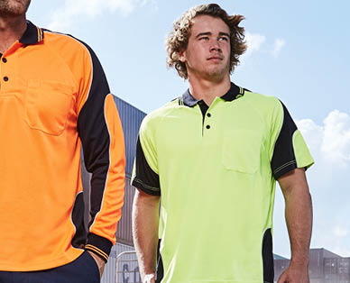 Mens Hi-Vis Short Sleeve Polo