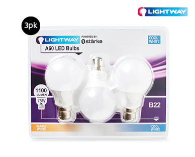 LED A60 Bulbs 3pk