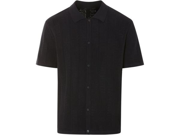 Men's knitted short sleeve shirt