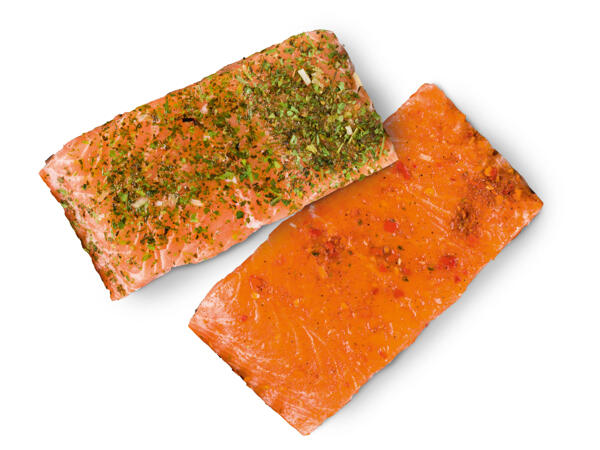 Frischer Ofenlachs mariniert