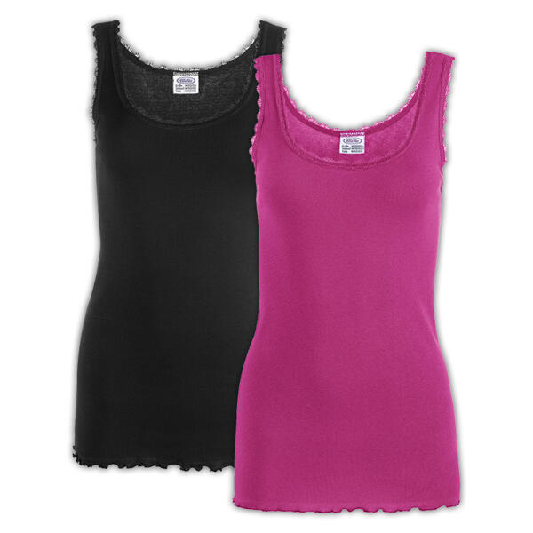 Top mit Spitze 2er-Pack