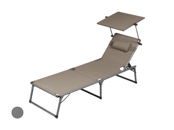 Chaise longue en aluminium
