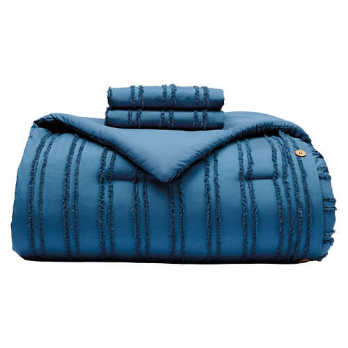 3 Piece Luxury Queen Size Comforter - Striped