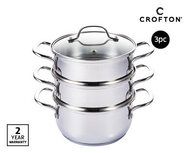 Home Cook Stainless Steel Steamer Set 3pc