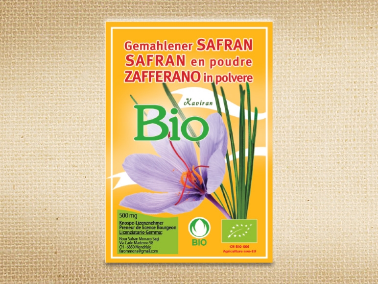 Safran bio en poudre