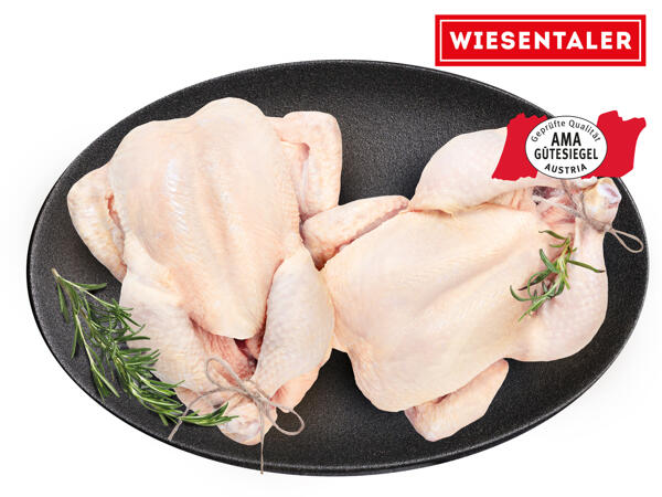 Frisches Hendl im Doppelpack