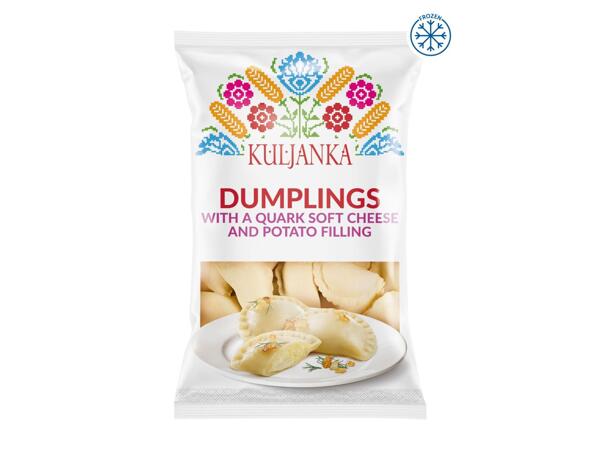 Kuljanka Dumplings with a Quark Soft Cheese and Potato Filling