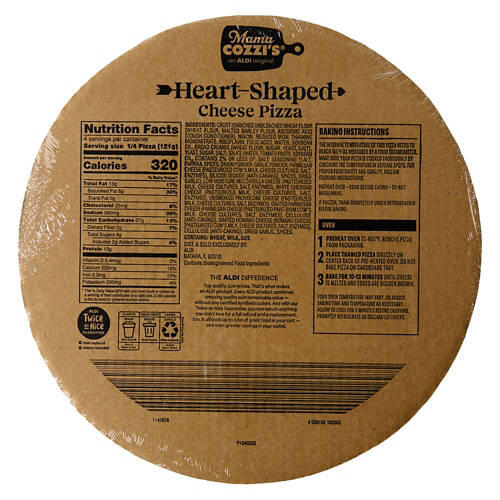 Heart Shaped Cheese Pizza, 17.05 oz