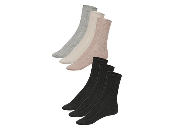 Stickade strumpor, 3-pack