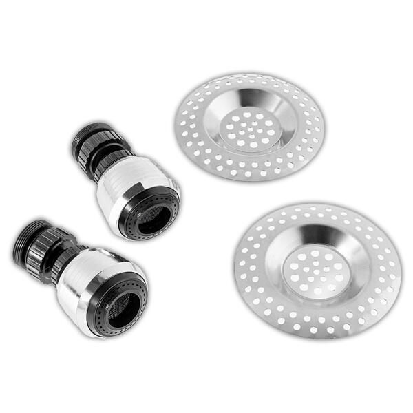 Schwenkbrausen- und Abflusssieb-Set