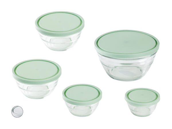 Bols en verre, set de 5