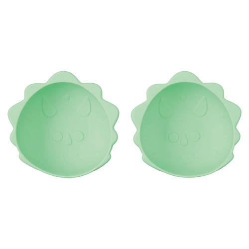 2 Pack Dinosaur Shaped Silicone Snack Bowls