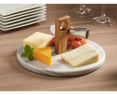 Crofton Marble Cutting Board With Slicer or Marble Serving Tray