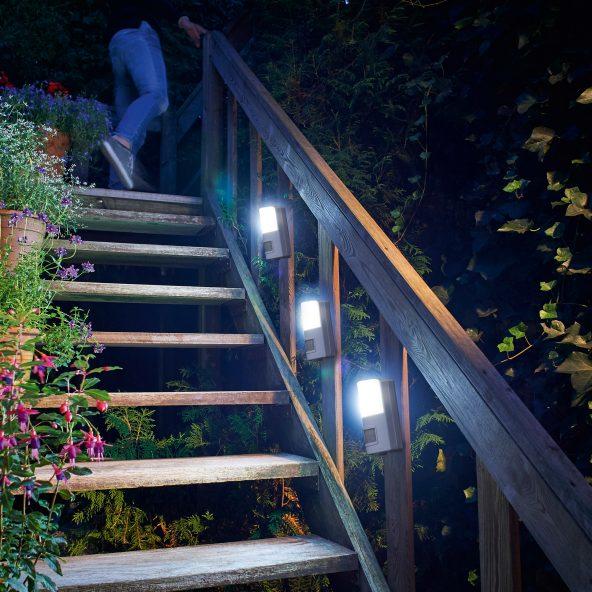Ledlampen met bewegingsmelder, 3 st.