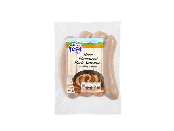 Beer Flavoured Pork Sausages