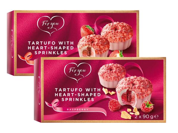 Tartufo with Heart Shaped Sprinkles