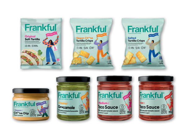 Frankful tortilla, crisps eller dip