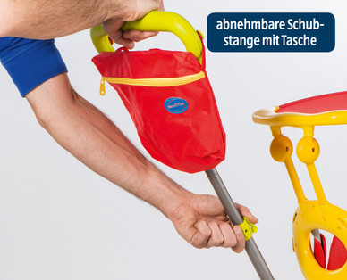 SMARTRIKE Dreirad mit Schubstange