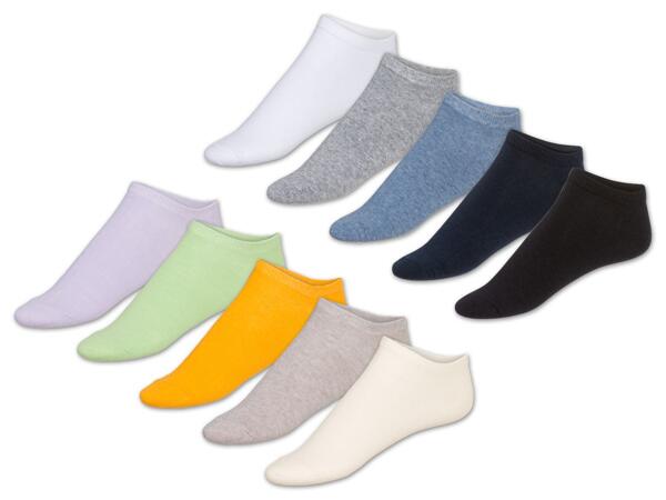 Damen/​Herren Sneakersocken, 5 Paar