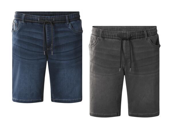 Bermuda en denim et molleton