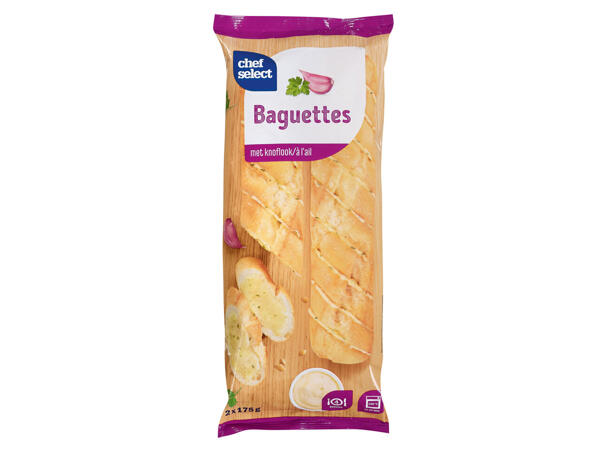 Baguette mit Kräuter- oder Knoblauchbutter