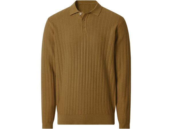 Men's Long Sleeve Polo Jumper