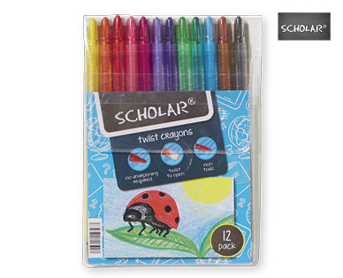 TWIST COLOUR CRAYONS 12PK