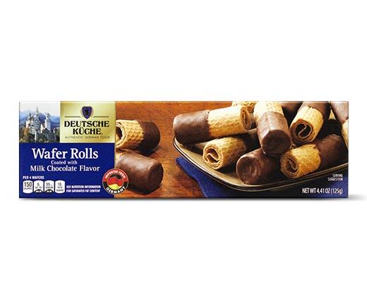 Deutsche Küche 
 Dark or Milk Chocolate Wafer Rolls