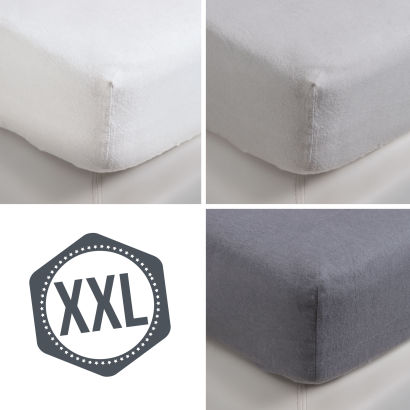 Drap-housse XXL en flanelle, 1 ou 2 pcs