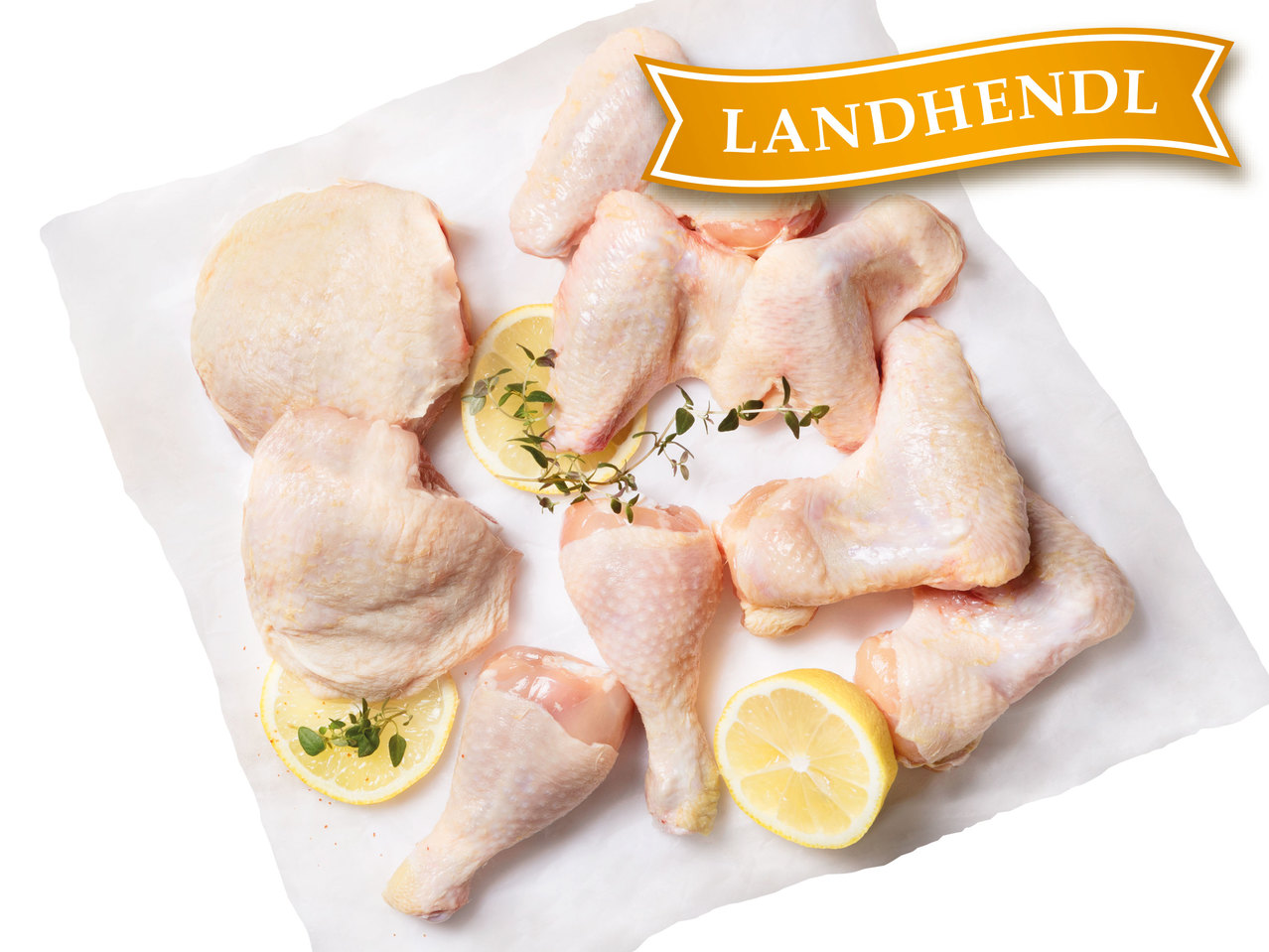 LANDHENDL Frische österreichische Hendlplatte gemischt