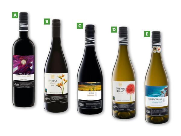 DELUXE Malbec Reserva Privada/Shiraz/Shiraz Barossa Valley/Chenin Blanc/Chardonnay Limestone Coast