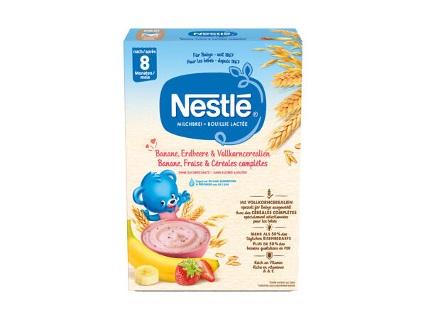 Pappa al latte Nestlè, fragola e cereali integrali