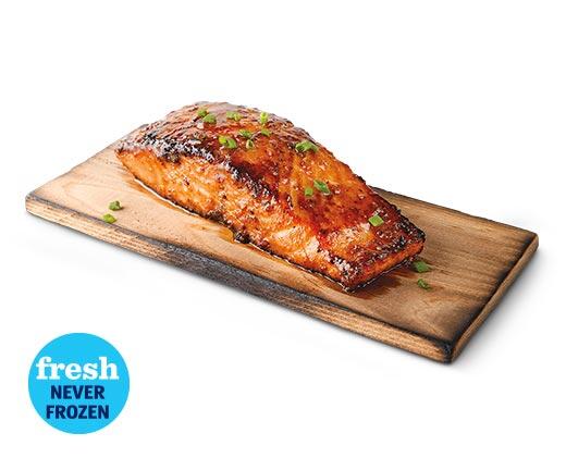 Fresh Orange Ginger Atlantic Salmon on a Cedar Plank