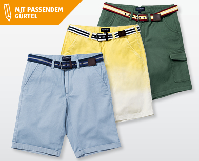 HANBURY Herren-Bermuda mit Gürtel