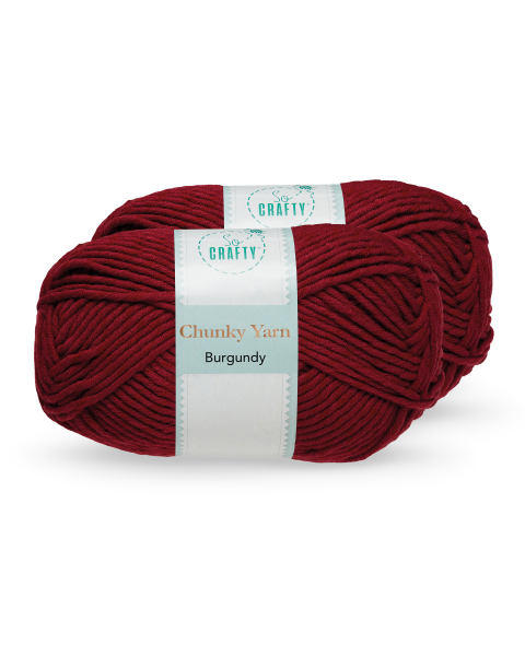 Burgundy Chunky Yarn 2 Pack
