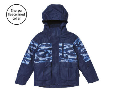 Children's Snow Jacket - Printed Navy, Khaki or Panelled