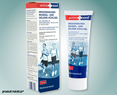 Gel médical rafraîchissant pour les muscles/articulations ACTIVE MED